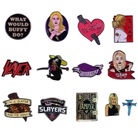buffy the vampire slayer hard enamel pins collect im a slayer ask me how metal cartoon brooch backpack collar lapel badges