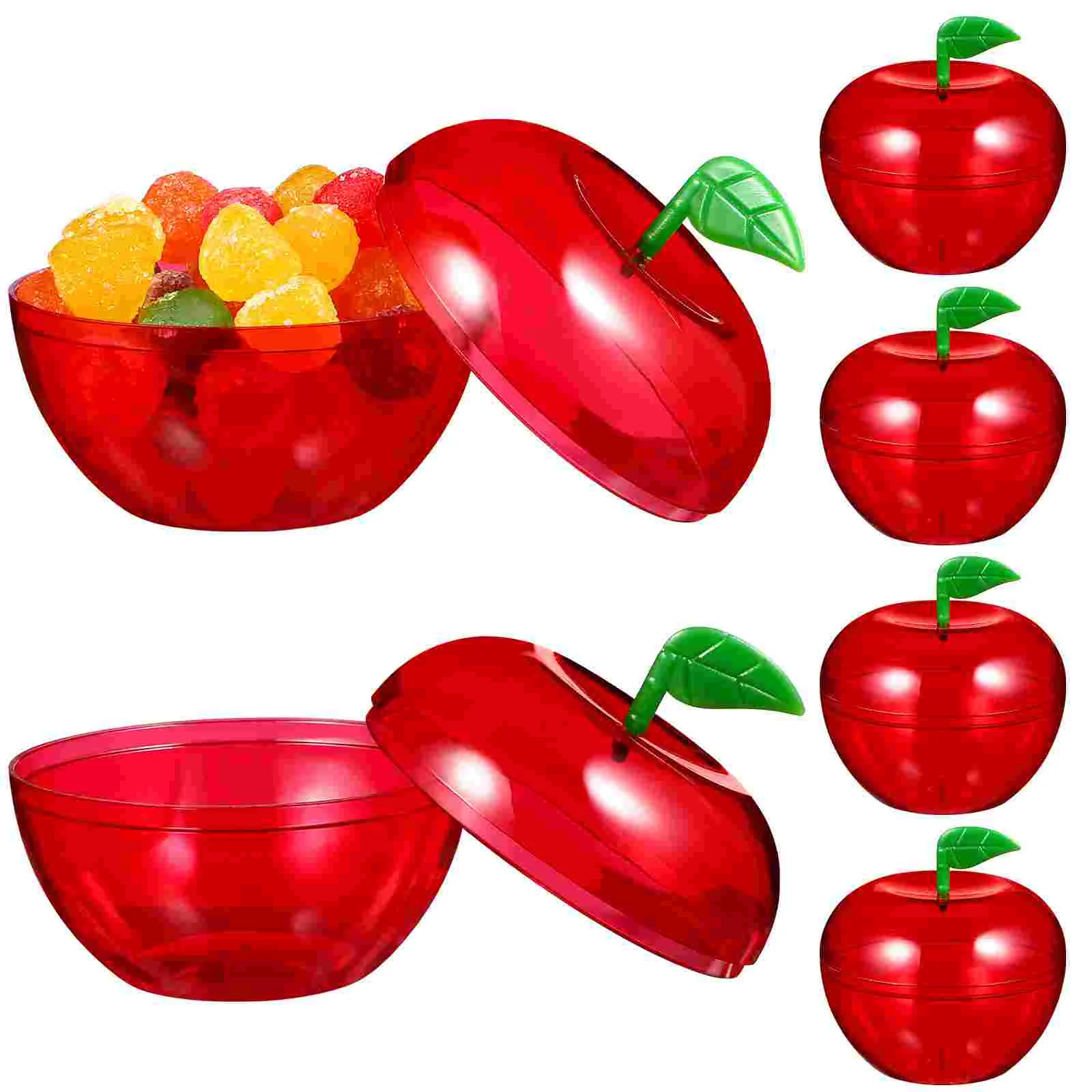 

Containers Christmas Candy Container Apples Boxes Lids Favors Jars Box Party Decor Ornaments Shaped Kids Tree Decorations