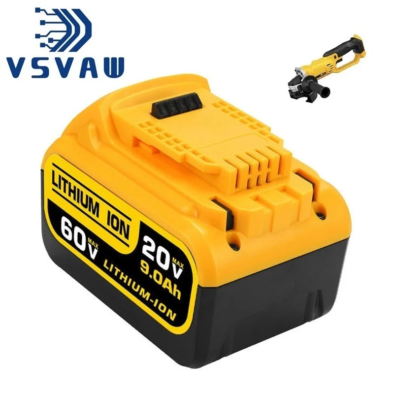 

VSVAW 18V 54V 9.0Ah DCB606 Replacement Li-ion Battery for DeWalt MAX XR 20V/60V Power Tool 9000mAh lithium Batteries