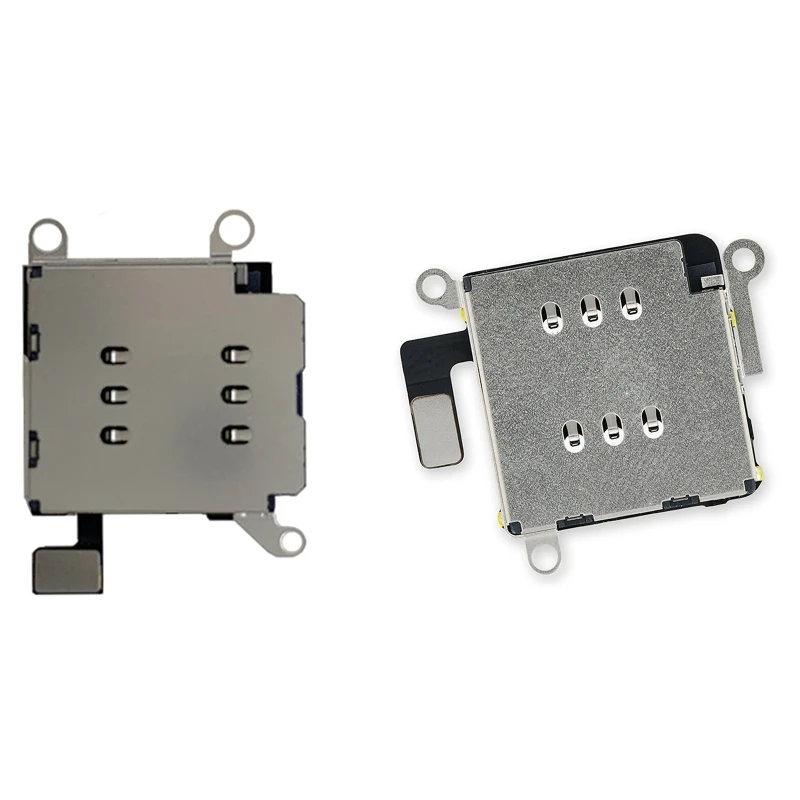 

DIY Tool Dual Sim Card Tray for iphone 12 Slot Module Flex Sim Card Reader Metal