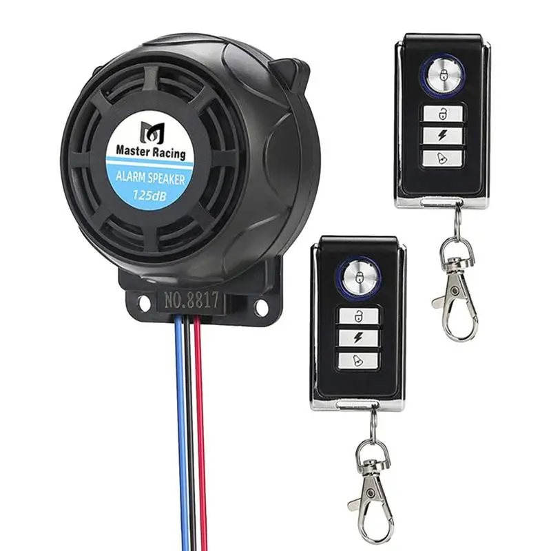 

Bike Alarm Imported Chips Motorcycle Remote Alarm 125dB Waterproof Metal Motorcycle Wireless Alarm For Outdoor Motorcycle