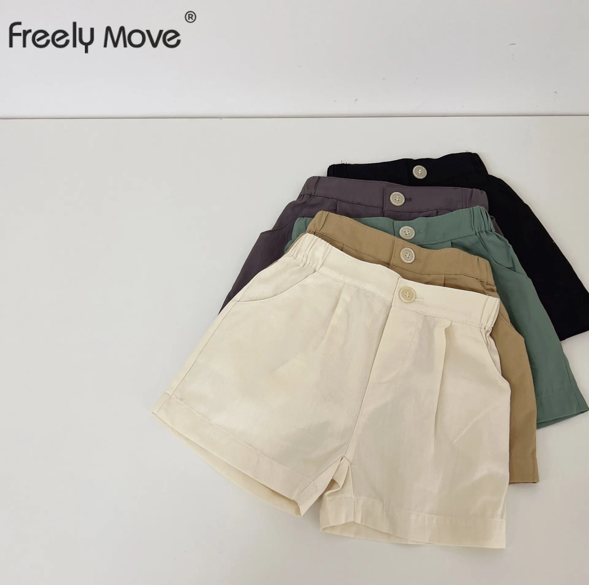 

2023 Baby Boys Shorts Summer Solid Color Shorts for Girls Straight Short Pants Toddler Children Short Kids Clothing