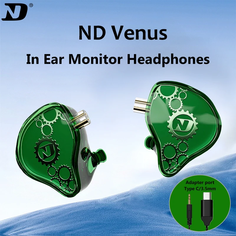Наушники ND Venus IEM Динамический драйвер 3 5 мм Тип C Бас Стерео Игровые проводные