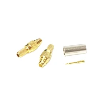 1pc mmcx plug male crimp rf coax connector for rg316 rg179 rg174 straight goldplated new