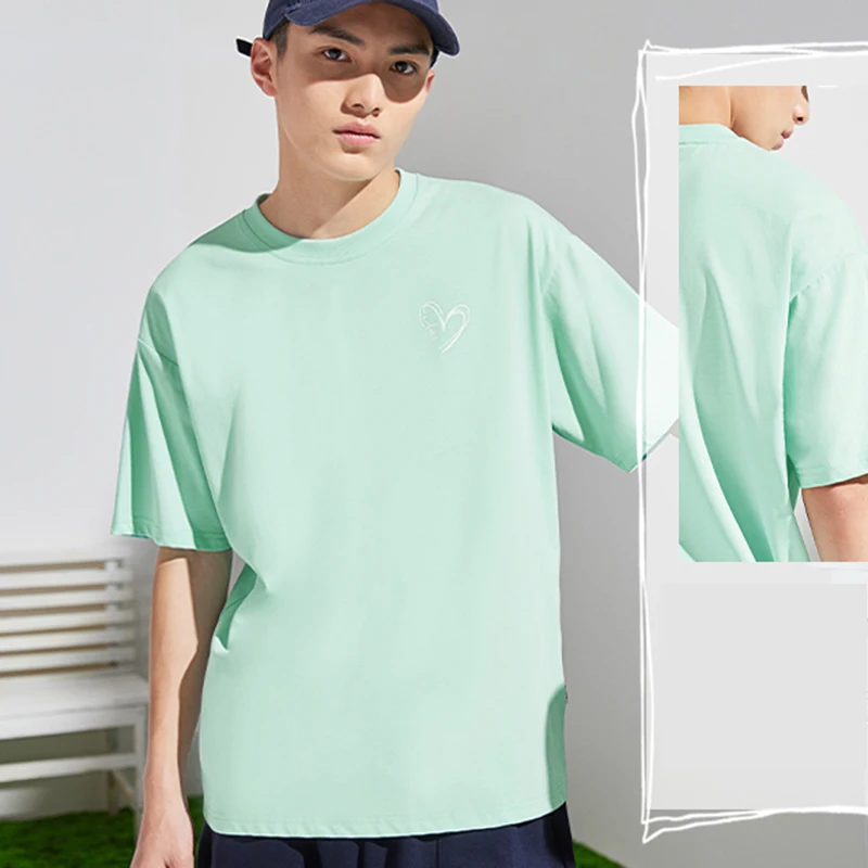 QIAODAN Men T-shirt 2023 Summer New Comfortable Breathable Wearable Lightweight Solid Casual Commuter Pullover Top XHS23231525
