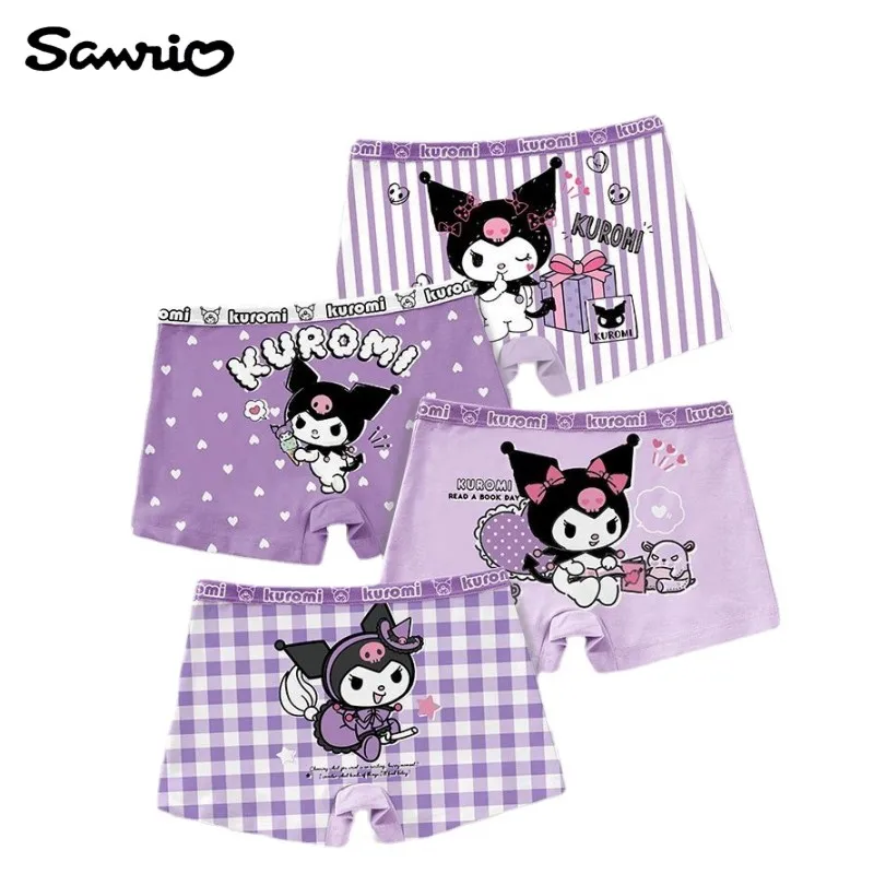 

Нижнее белье для девочек Sanrio Kuromi my melody, летнее хлопковое нижнее белье для маленьких девочек, треугольное короткое дышащее тонкое белье