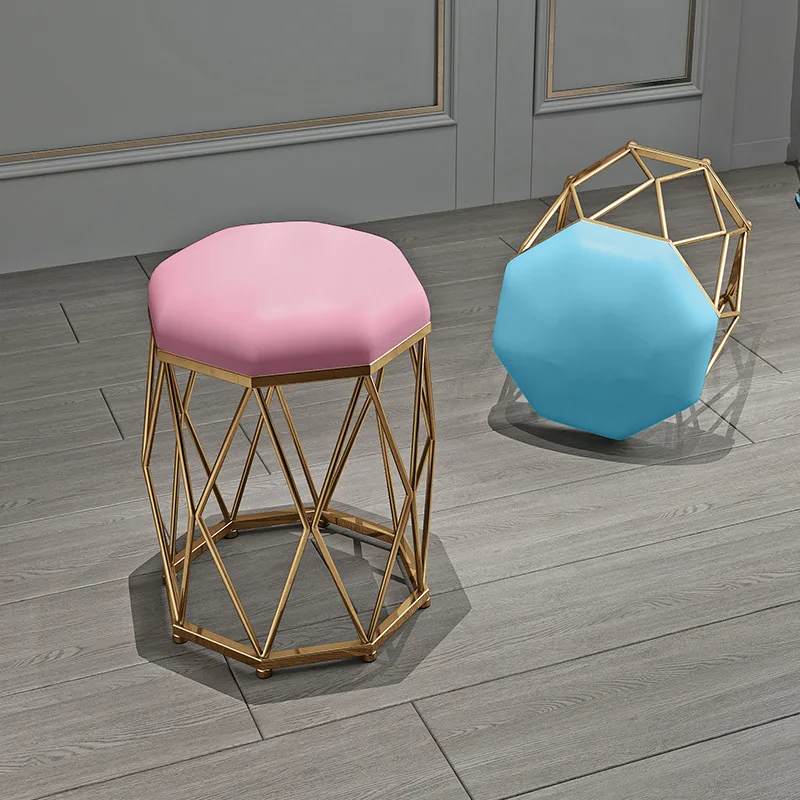

Modern Simple Dressing Stool Subnet Red Makeup Stool Light Luxury Nail Scrubbing Chair Bedroom Ins Nordic Girl Dining Stool