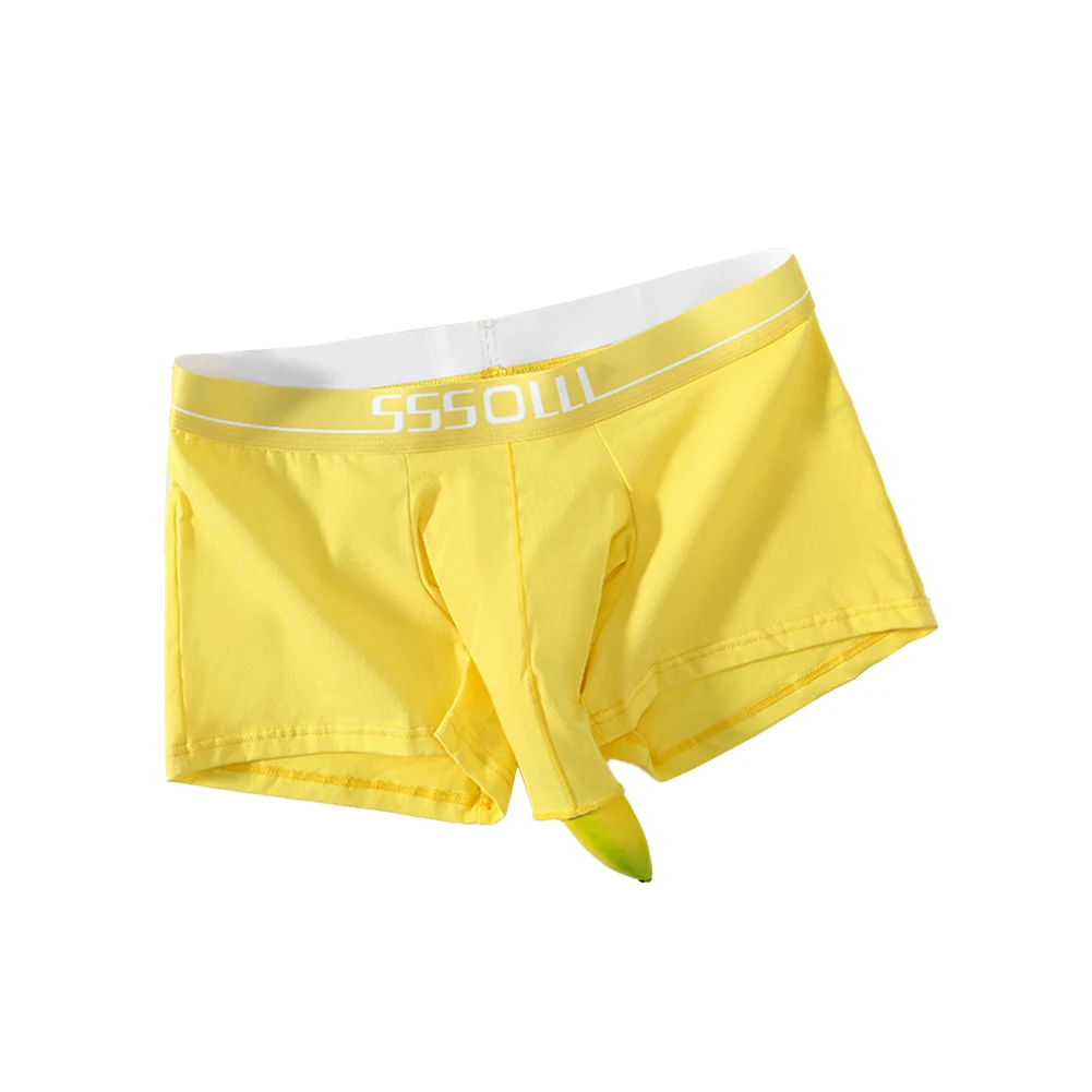 Long Elephant Nose Boxer Shorts Comfortable Breathable Mens Cotton Bulge Pouch Boxers Briefs Shorts Stretch Underwear