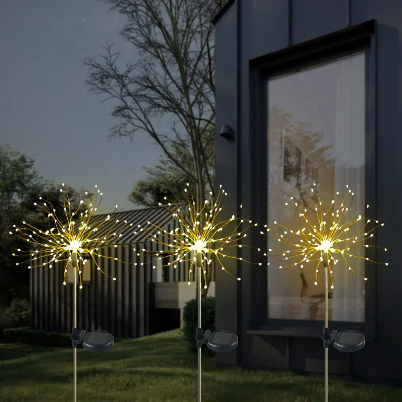

90 /120/150 LED Fireworks Solar Garden Lights Outdoor Patio Lawn Lamps for Christmas Decoration Solar Led Light Outdoor Lighting