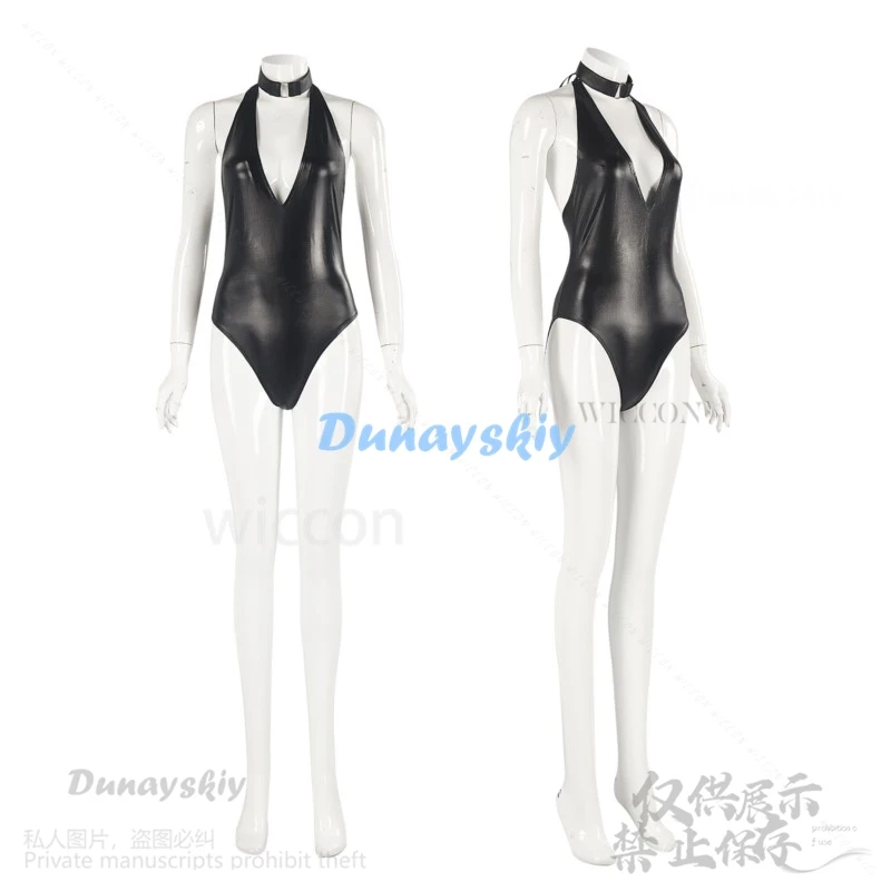 Аниме фильм Watcherr косплей шелковый костюм спектра сексуальный комбинезон желтое