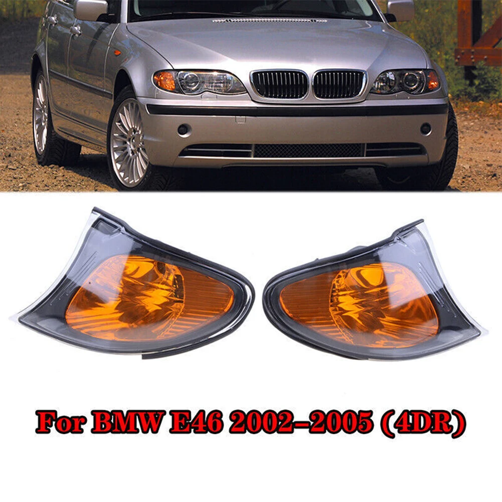 

Car Corner Lights For BMW 2002-2005 E46 3-SERIES 4D Sedan Turn Signal Lamps Yellow Lens Corner Lamp Car Accessories