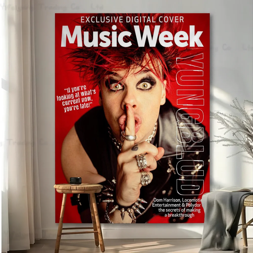 Hot Yungblud Rock Music Singer Colorful Tapestry Wall Hanging Hippie Flower Carpets Dorm Decor Art