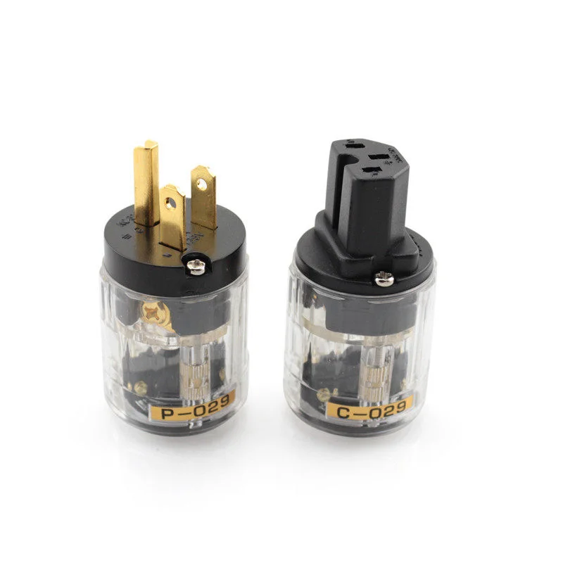 Аудиоадаптер HiFi P-079E, медный, позолоченный, с разъемом питания EUUS C13 IEC для самостоятельного изготовления аудиокабелей HiFi (art.: 3920db60ea4f9) - 3920db60ea4f9