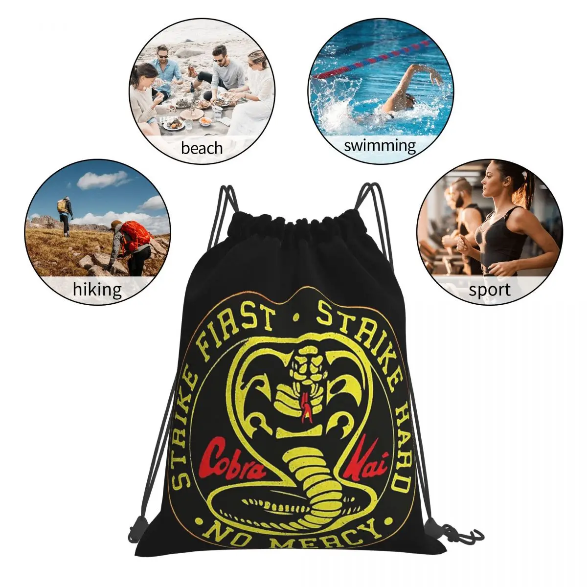 Рюкзаки Cobra Kai Karate портативные сумки на шнурке карманные для обуви книг мужчин и