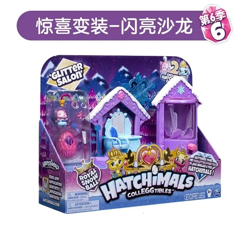 

Hatchimals, волшебное яйцо, игрушки для семейной сцены, блестящее мини-яйцо для салона, девочка, сезон 6
