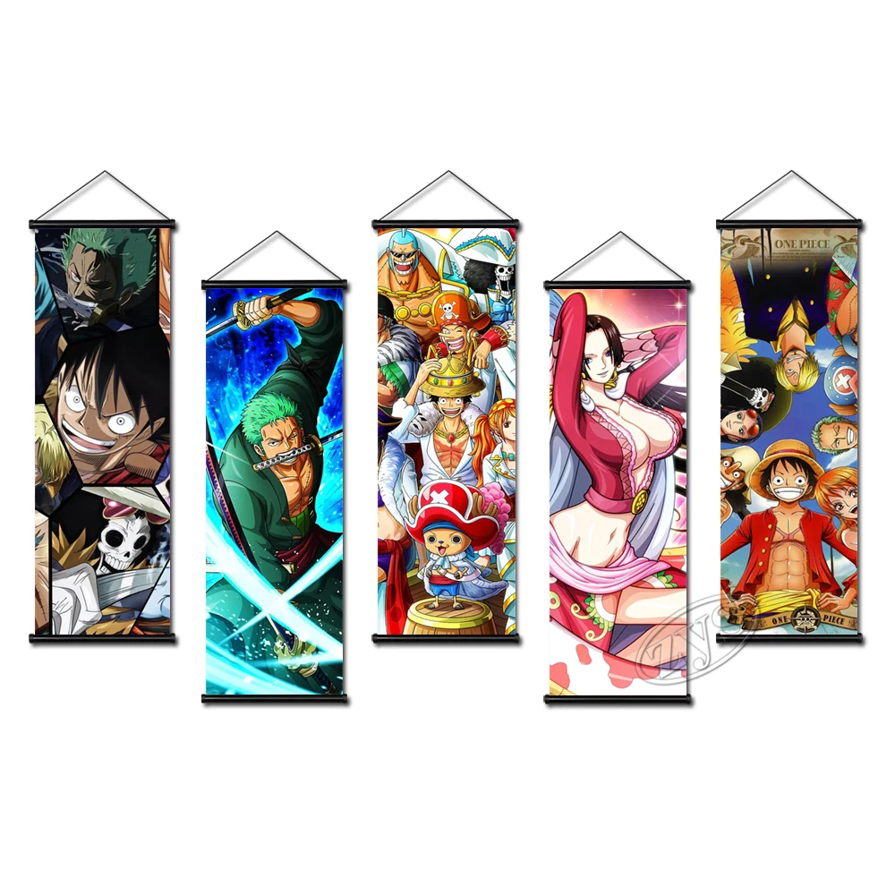 

Pints One Piece Poster Canvas Painting Roronoa Zoro Hanging Scrolls Mico Robin Picture Mural Boy Bedroom Kids Gift Home Decor