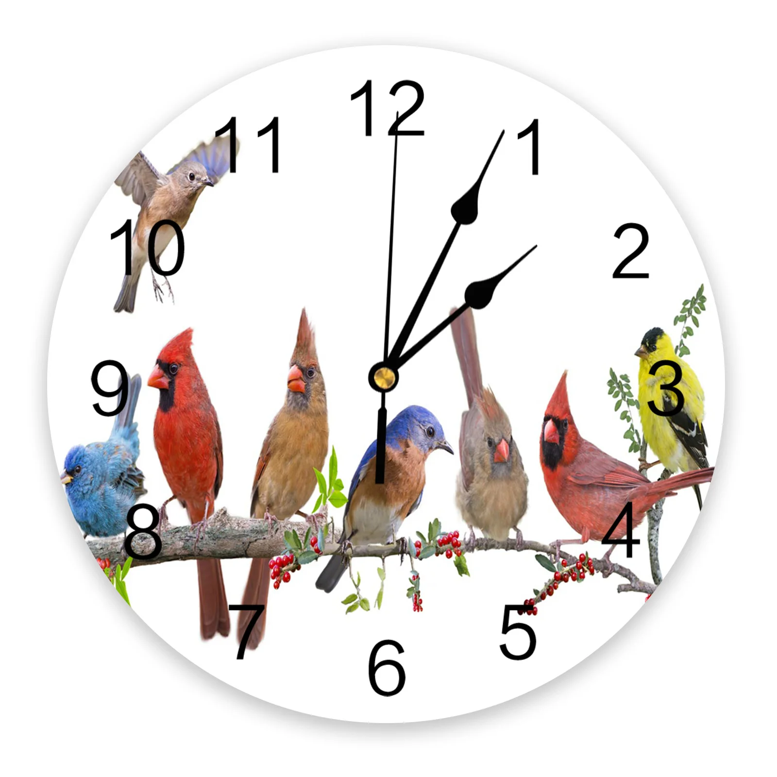 

Animal Bird Twig Leaves Wall Clock Home Decor Silent Wall Clock Modern Design Living Room Decor Wall Digital Clock