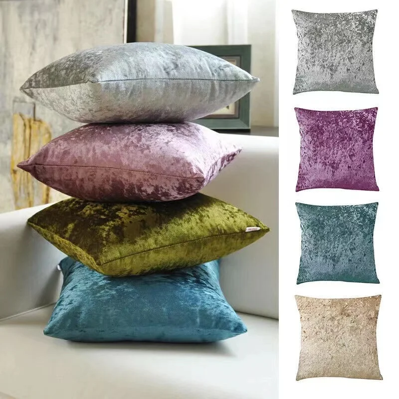 

Ice fleece pillowcase sequin elegant European simple home decoration soft pillow cover45*45cm