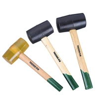 blacktransparent rubber hammer wooden handle rubber hammer does not crack shockproof floor installation hammer