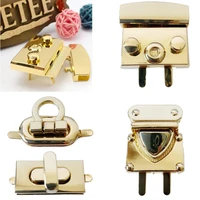 simple and durable zinc alloy lock square twist lock handbag womens hardware accessories