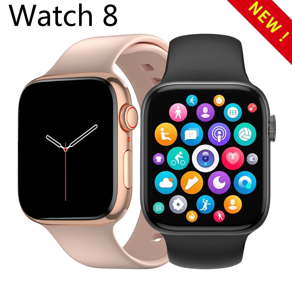 

2023 New Smart Watch Women NFC Smartwatch Men Women Bluetooth Call Waterproof Wireless Charging HD Screen For Apple +Box