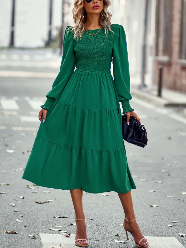 

Платья для женщин весна-лето 2022 модное платье с длинным рукавом А-силуэта элегантные вечерние длинные платья оверсайз одежда