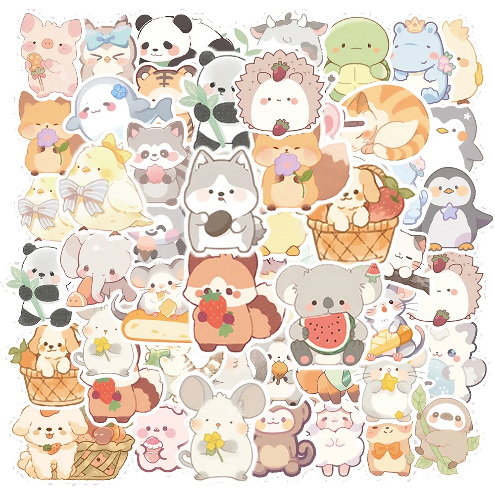 

10/50Pcs Cartoon Kawaii Cute Animal Varied Graffiti Stickers DIY Scrapbooking Laptop Helmet Notebook Backpack Decoration Decals