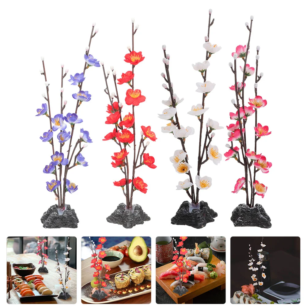

Flower Sushi Plate Japanese Flowers Sashimi Fake Ornament Decoration Tankdecor Table Serving Decorations Artificial Decorative