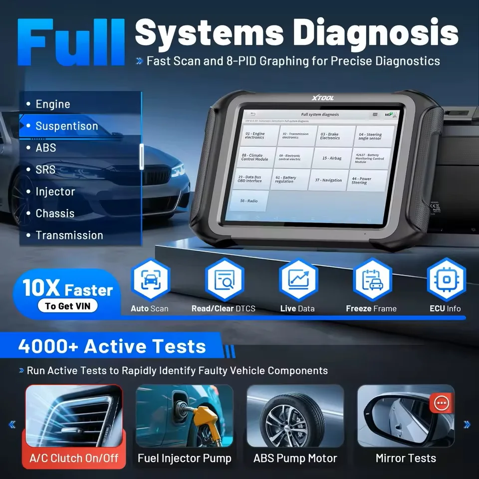 Диагностический программатор ключей XTOOL X100MAX для автомобилей, сенсорный экран 9,7 дюйма, 4G+128G, беспроводное управление, универсальное применение, модель 2026 года (art.: 3920dc5deec94) - 3920dc5deec94