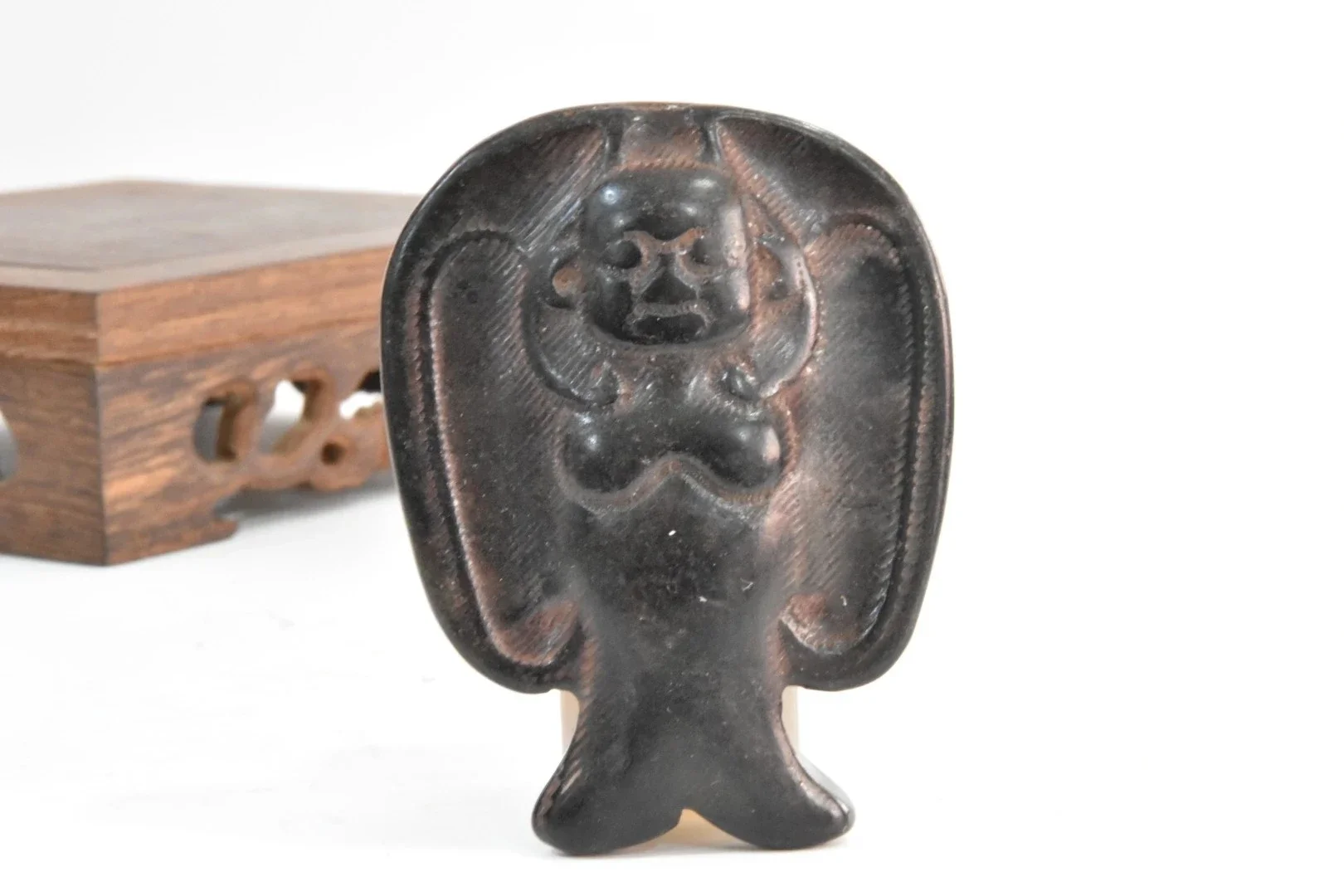 Китай Хуншань культура метеорит изысканный резной покровитель русалки святая