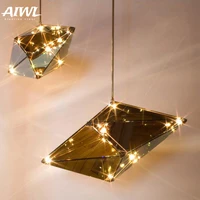 nordic luxury led glass pendant lights diamonds light fixtures pendant lamp restaurant decoration lighting suspension luminaire