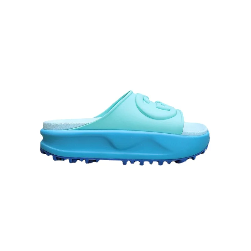 

Fashion Mixed Colors Women's Platform Shoes TPU Upper Design All-Match Beach Shoes 2022 Summer New Comfortable Leisure Slippers