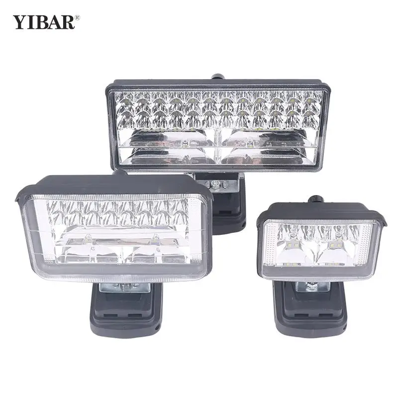 

18V 18/48/84 LED Flashlight Outdoors Spotlight Light for BL1430 BL1830 Lithium Battery USB Outdoor Lighting with USB