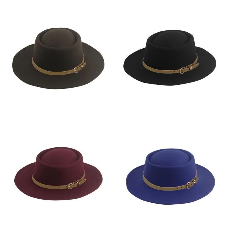 Хомбургский цилиндр шерстяная шляпа Porkpie для праздников и уличной фотографии