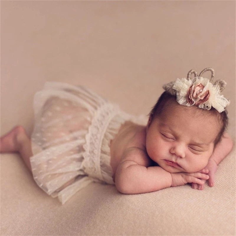 

Реквизит для фотосъемки новорожденных детская кружевная юбка-пачка Цветочная фотография