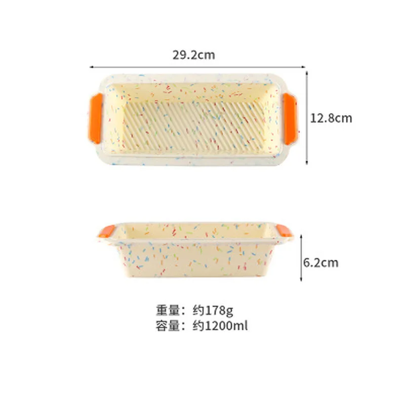 Rectangular Silicone Bread Pan Mold Toast Cake Tray Long Square Mould Bakeware Non-stick Baking Tools | Дом и сад