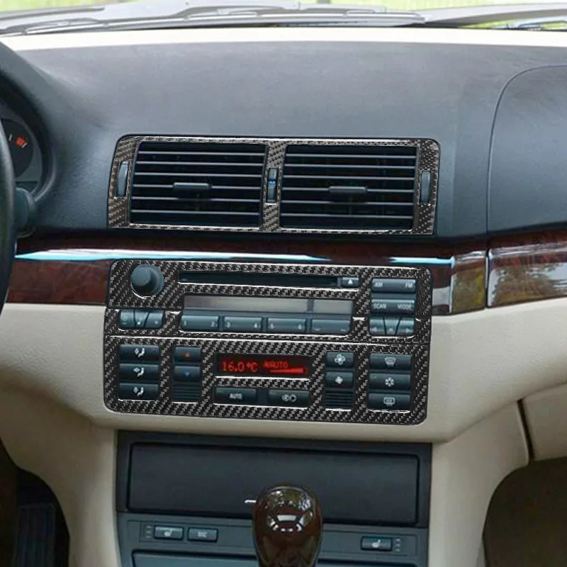 Купи Carbon Fiber Sticker Car Center Console Panel Air Panel Modification Cover Trim Strip For BMW 5 Series F10 Car Inner Accessories за 649 рублей в магазине AliExpress