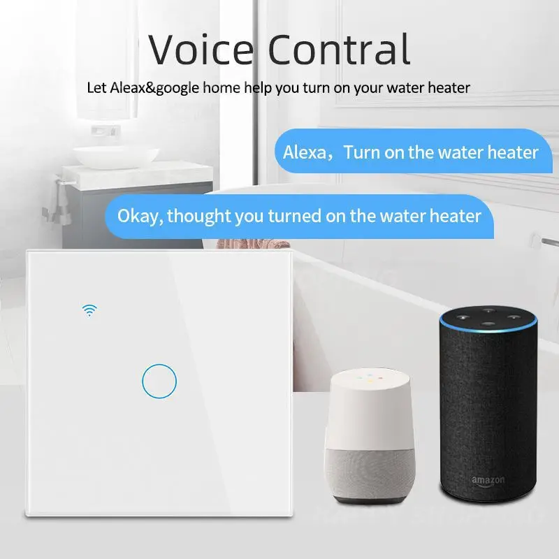 

Сенсорная панель 40a 8000 Вт Голосовое управление таймер Tuya поддержка Alexa Google Home умный дом водонагреватель бойлер переключатель Alexa