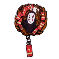 japanese anime no face man enamel pins cute animation brooch backpack clothes lapel backpack badges fashion jewelry accessories