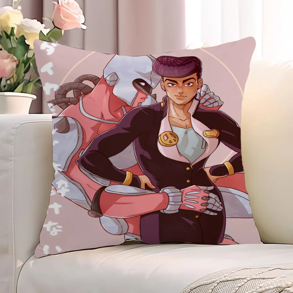 Декоративный чехол для подушки J-JoJo's невероятные приключения 45x45 см