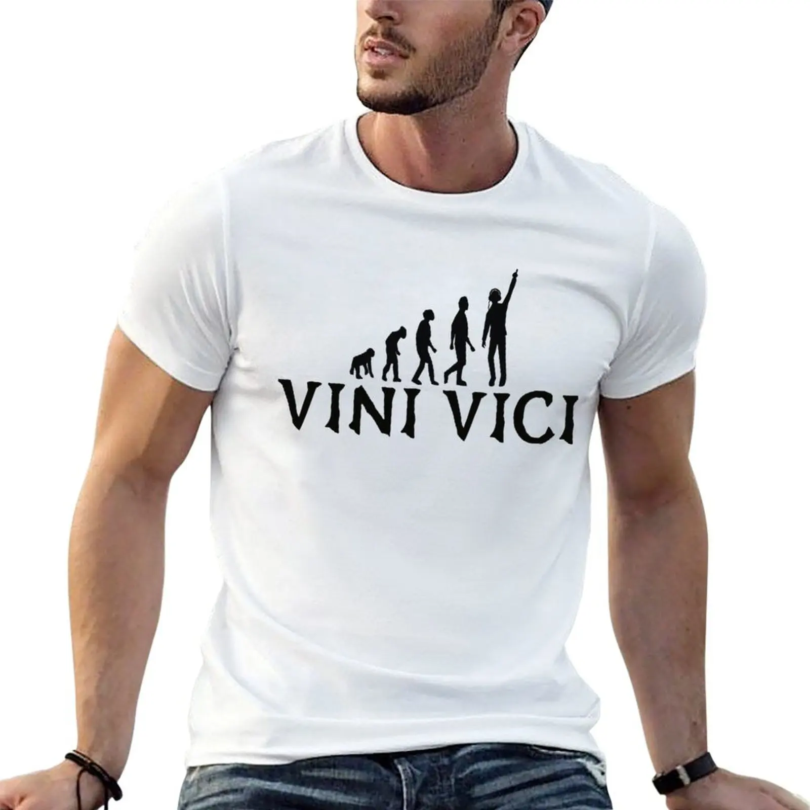 Фото Футболка с логотипом Vini Vici, базовая повседневная футболка большого размера №1