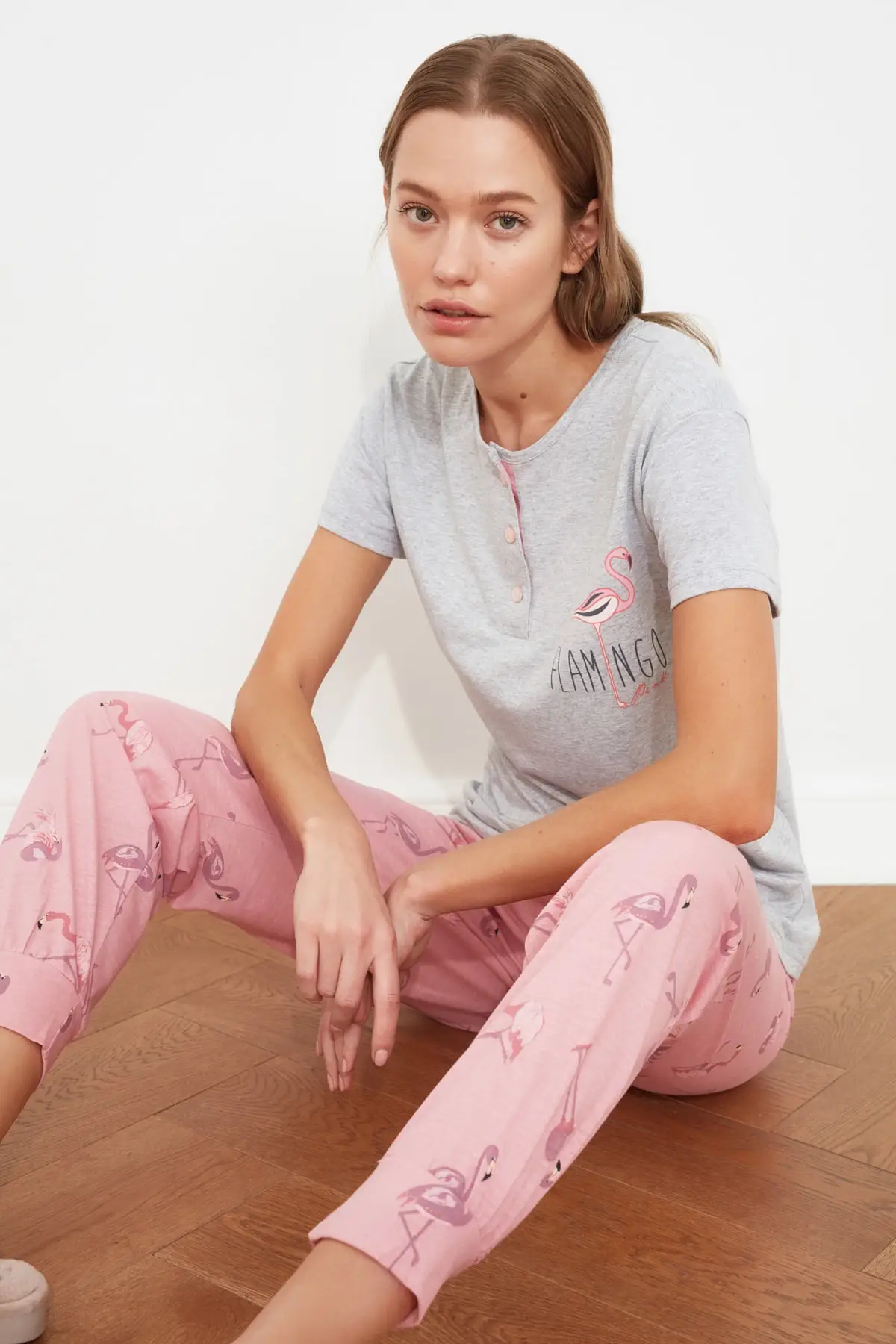 

Trendyol Printed Knitted Pajamas Set THMSS21PT1235