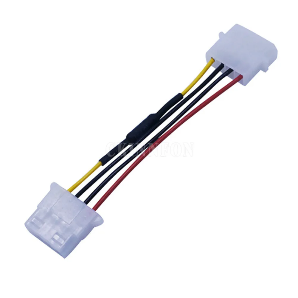 

100Pcs D-type D Port Large 4Pin Fan Deceleration Line Large 4P Deceleration Line Chassis Fan Deceleration Line Mute Line