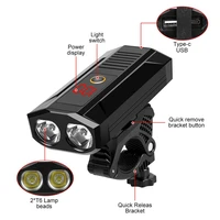 led 5200mah bicycle headlights usb charge bike front light super bright cycling flashlight power bank lamp bicycle accessories
