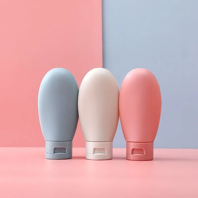 

3Pcs Set Soft Silicone Lotion Container Squeeze Tube Empty Bottle Refillable Bottle Portable Travel Shampoo Bottle 60ml