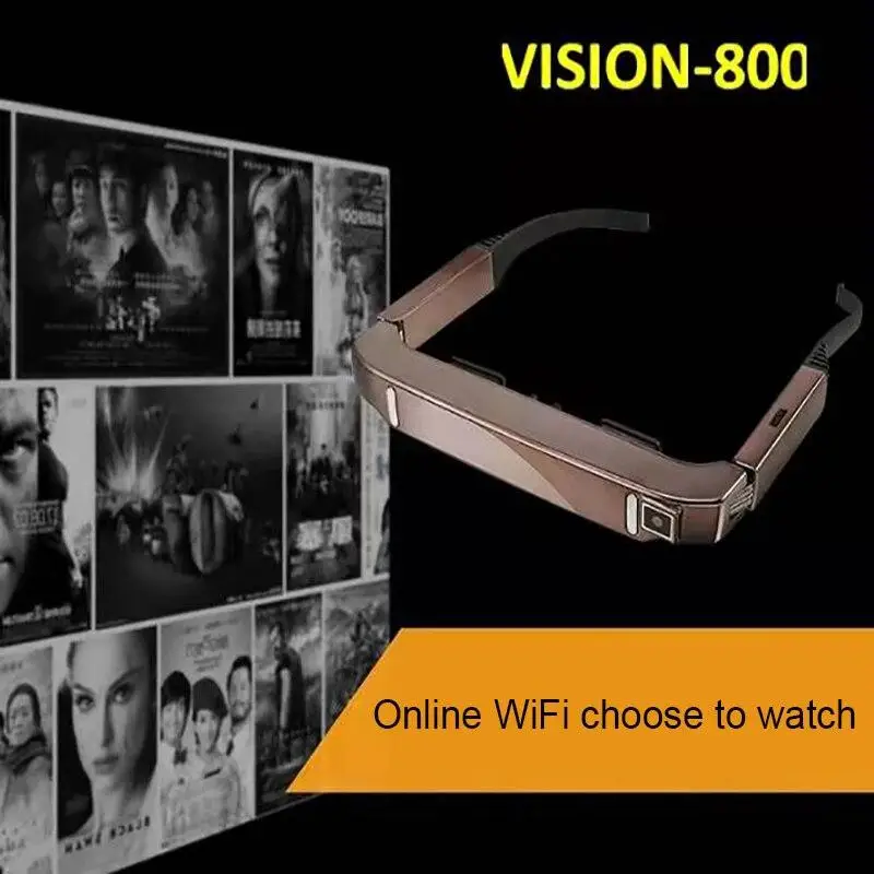 3D очки виртуальной реальности Vision 800 Wi-Fi Bluetooth Android смартфон с четырехъядерным