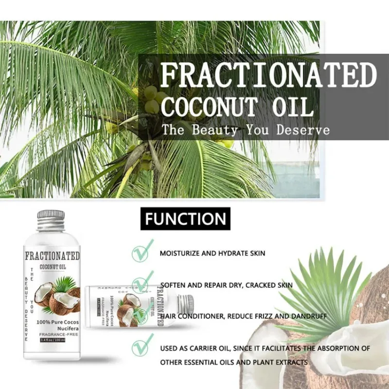 100/220 мл 100% натуральное чистое Кокосовое масло органический экстракт экстракта