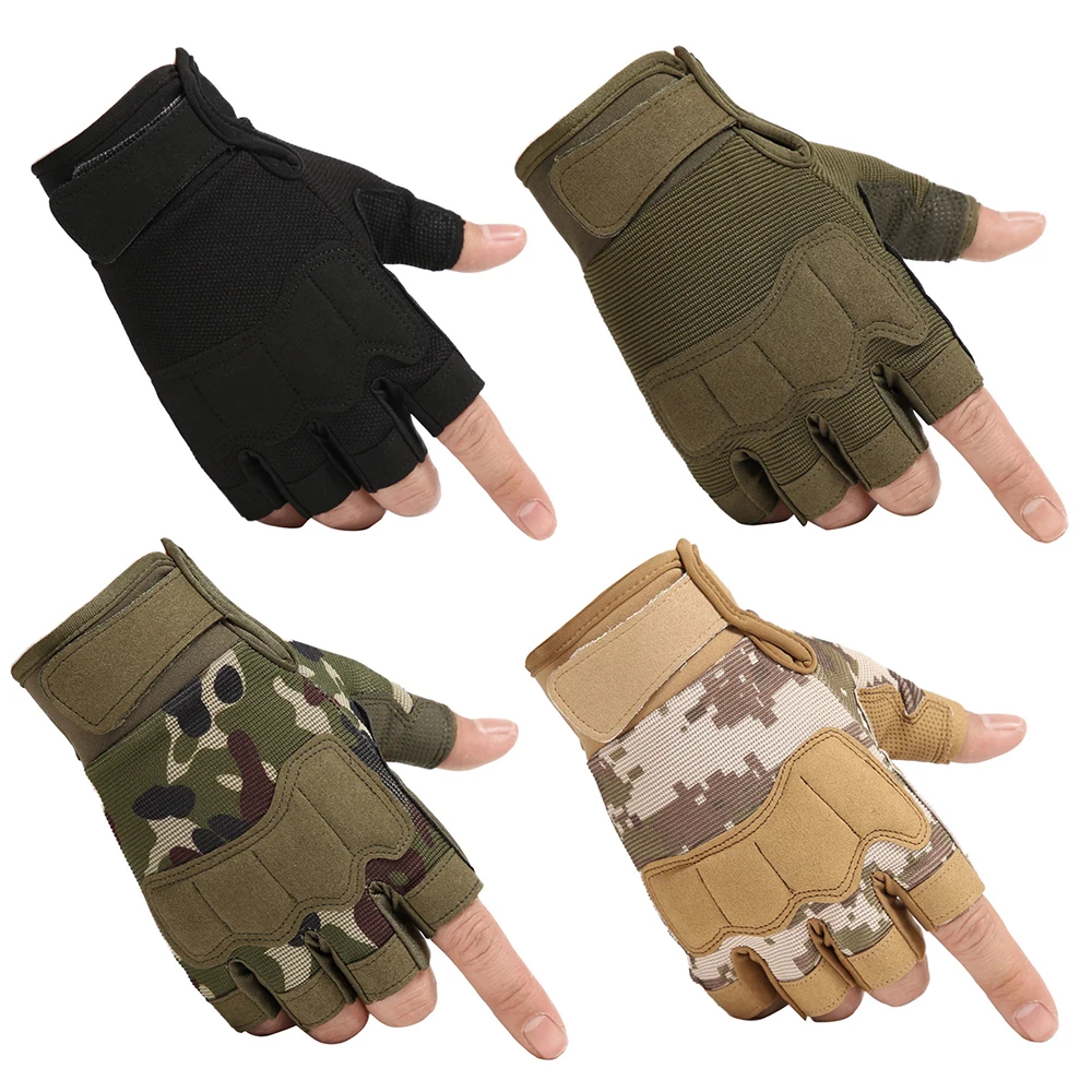 

Men Tactical Gloves Military Army Shooting Fingerless Gloves Anti-Slip Outdoor Sports Paintball Airsoft Cycling Glove