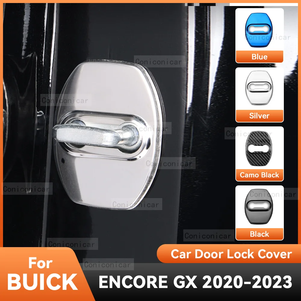 

For BUICK ENCORE GX 2020-2023 Accessories Car Door Lock Protect Cover Emblems Case Stainless Steel Decoration Protection