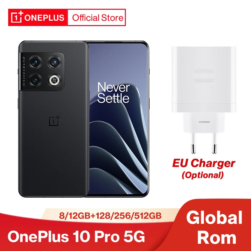 Original OnePlus 10 Pro 10pro 5G Global Rom Smartphone 8GB 128GB Snapdragon 8 Gen 1 Mobile Phones 80W Fast Charging Cellphone